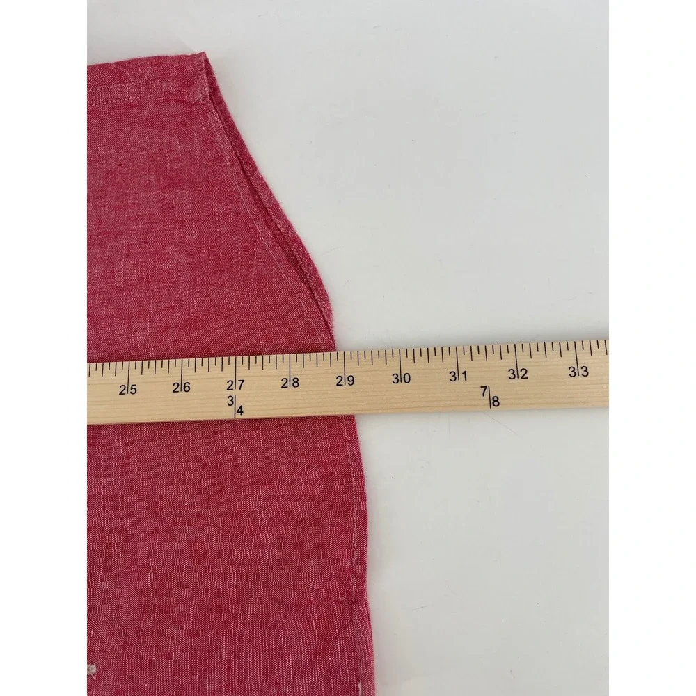 Banana Republic‎ Linen Blend Shirt Mens Large Slim Fit Red Sustainable Coastal